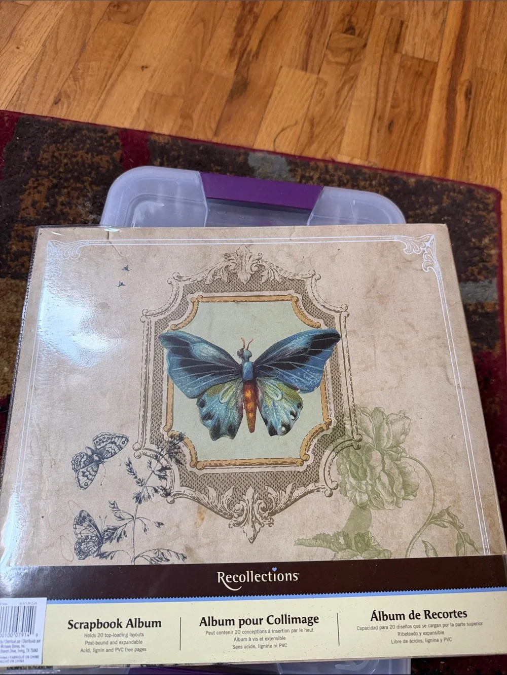 Recollections Butterfly Scrapbook Album - Blue, Teal & Cream